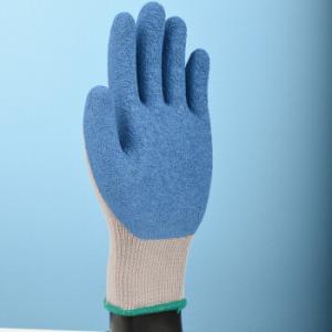 R700 10針藍滌棉藍乳膠起皺手套 均碼 12副/打