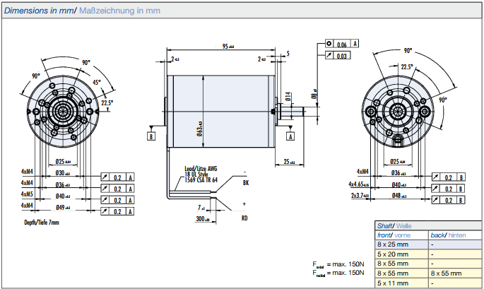 德恩科GR63x25-12V技術(shù)圖