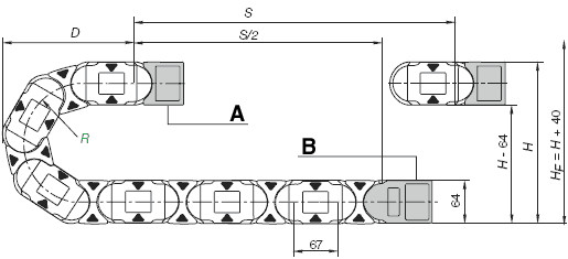 E4.42系列-電纜托架，可從兩側(cè)打開，每個槽中都有橫桿